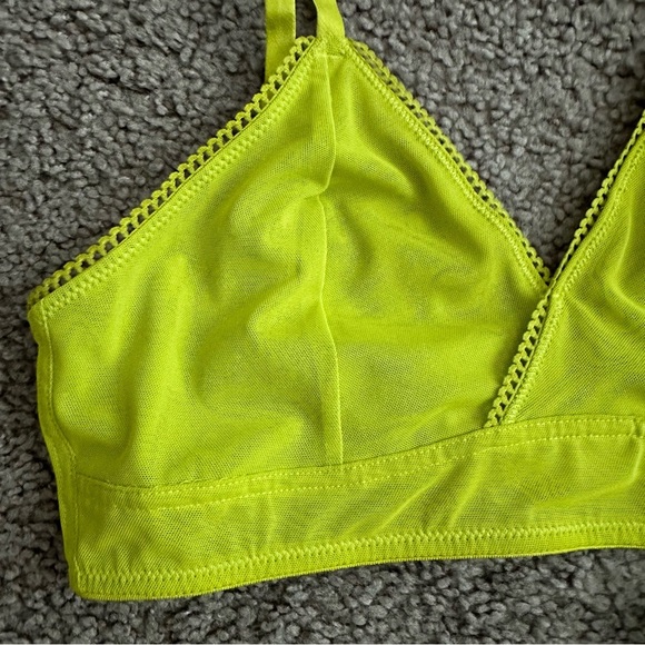 Arizona Body Bralette Mesh Acid Lime Beach Floral Size S - Picture 3 of 11